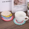Unique Bargains Lace Embroidery Cup Mat with Floral Pattern for Wedding Party Decoration 8 Pcs - 4 of 4