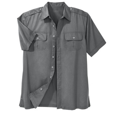 Boulder Creek by KingSize Men's Big & Tall Short-Sleeve Pilot Shirt