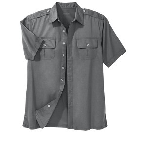 Boulder Creek by KingSize Men's Big & Tall Short-Sleeve Pilot Shirt - 1 of 4