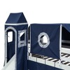 NicBex Twin Size Bunk Bed Roof Shape Loft Bed Pine Bed Frame with Tower, Tent, Storage Stairs, Slide and Guardrail, No Box Spring Required - 4 of 4