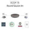 Ecopots Round Recycled Plastic Modern In/Outdoor Planter Flower Pot Saucer - 2 of 3