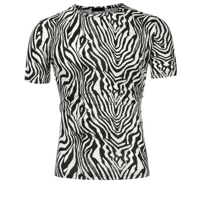 Lars Amadeus Men's Round Neck Animal Pattern Short Sleeves T Shirt