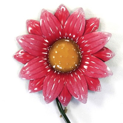 Home & Garden 36.0" Pink Shiny Flower Stake Yard Decor Floral Poke Direct Designs International  -  Decorative Garden Stakes