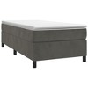 vidaXL Box Spring Bed Frame Dark Gray 39.4 in.x79.9 in. Twin XL Velvet - 3 of 4