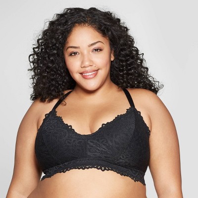 plus size black bralette