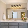 LLHZSY 3/4/5-Light Modern Bathroom Crystal Vanity Light with Round Lampshade -Light Modern Bathroom Wall Light Fixtures-Chrome/Black - 3 of 4