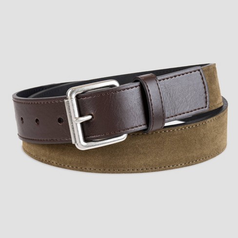 Polo Ralph Lauren Men's Roller-Buckle Suede Belt, Tan, 40