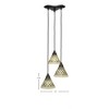 Toltec Lighting Europa 3 - Light Pendant in  Dark Granite with 7" Chocolate Icing Shade - 2 of 2