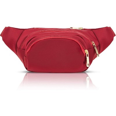 Plus Size Red Fanny Pack, Expand to 5XL