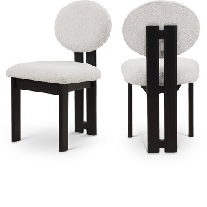 Meridian Furniture,Napa Boucle Fabric Dining Chair, Set of 2 - 1 of 4