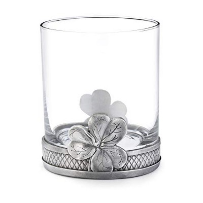 Royal Selangor Hand Finished Woodland Collection Pewter Shamrock Whisky Tumbler Gift