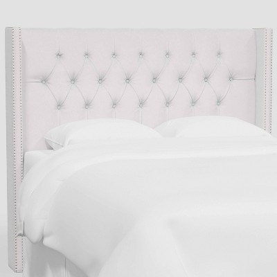 King Louis Wingback Headboard in Luxe Velvet Titan Snow - Threshold™