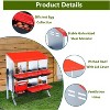Chicken Nesting Box, 2-Tier Chicken Laying Boxes for Hens, 6 Hole Nesting Boxes, Roll Away Nest Box for Laying Eggs, Roll Out, Easy Egg Collection - 3 of 4