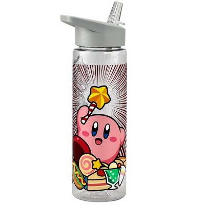 Bioworld Canada Kirby with Food Pink Metal Bottle