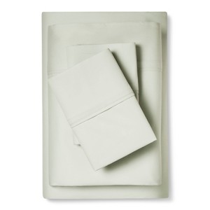 Full Tencel Cotton Sheet Set Gray Mint - Fieldcrest , Gray Green