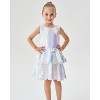 2Bunnies Girls' Shimmering Silver Tiered Sequin Dress - 2 of 4