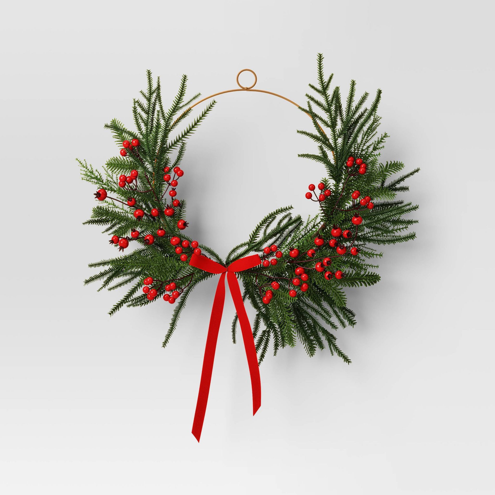 Asymmetrical Mixed Christmas Wreath - Threshold™