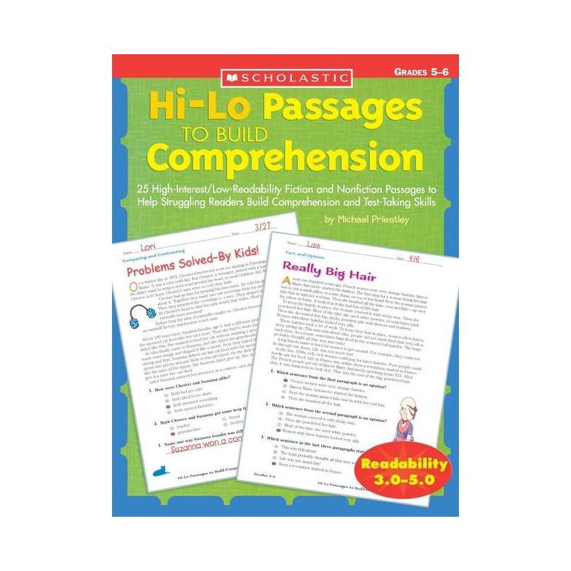 Hi-Lo Passages to Build Comprehension: Grades 5?6 - by  Michael Priestley (Paperback), 1 of 2
