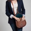 Generic 11 inch Small Brown Leather Crossbody Satchel Bag Vintage Purses Handbags - 2 of 4