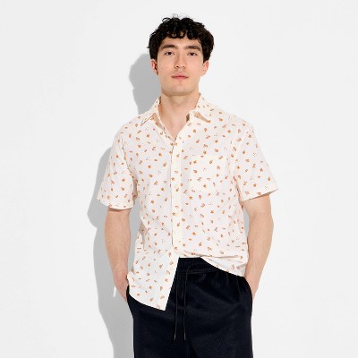 Мужские рубашки Goodfellow & Co Men's Game Day Full Button Tailgate Print Camp Shirt - Goodfellow & Co™ Orange XL — фото 2