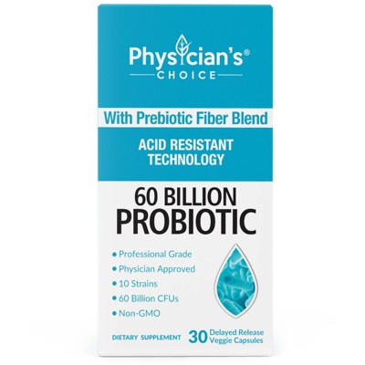 Physician's Choice 60 Billion Probiotic with Prebiotic Capsules - 30ct