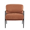 Modern Accent Chair with Wooden Armrests & Metal Frame,Plush Cushions Lounge Chair for Living Room or Office-Baofuwish - 3 of 4