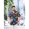 LA LEELA Mens Hawaiian Shirts Short Sleeve Button Down Shirt Men's Hawaii Shirts Boho Vacation Casual Summer Beach Shirts for Men Funny - 3 of 4