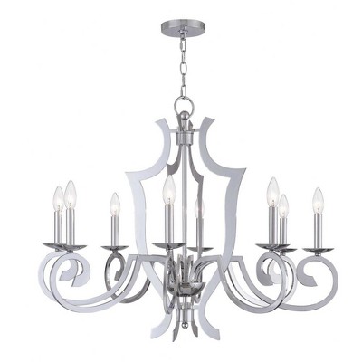 Livex Lighting Aldrich 8 - Light Chandelier in  Polished Chrome