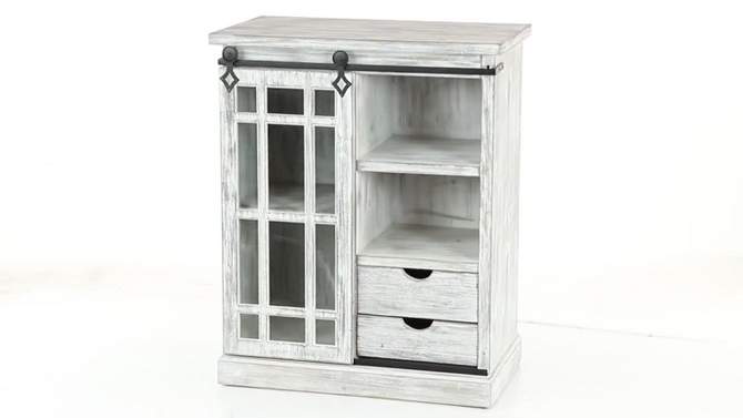 Farmhouse Metal and Wood Cabinet White - Olivia &#38; May, 2 of 10, play video