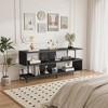 WhizMax TV Stand for TVs up to 65 Inch with Power Outlet and Cable Management, Black - 4 of 4
