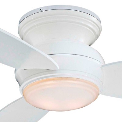 52" White Low Profile LED Ceiling Fan with Remote and Light Kit