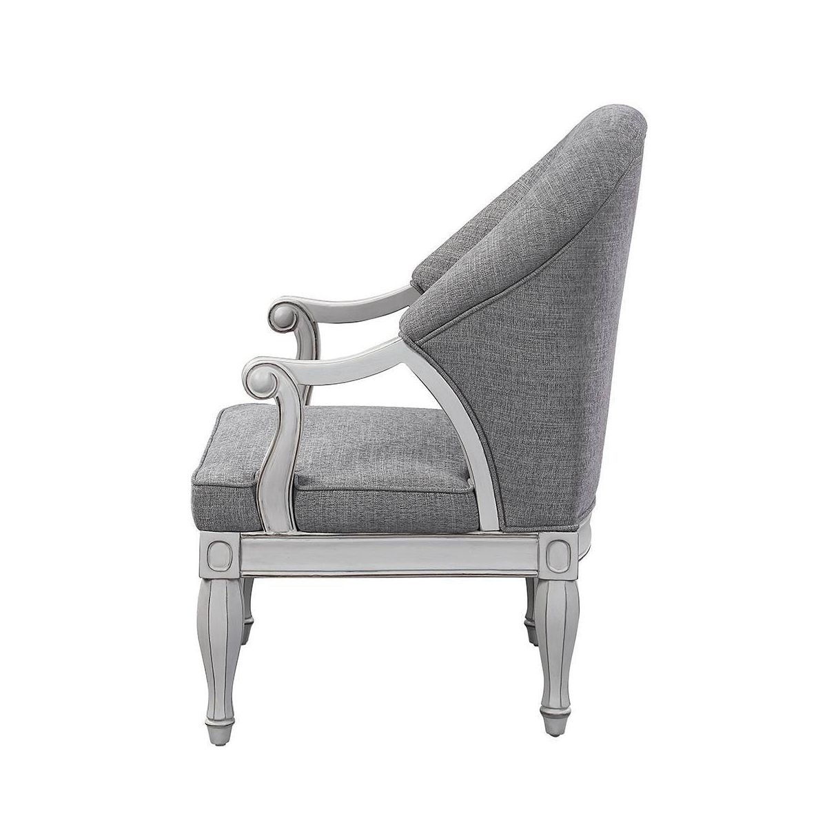 31" Florian Accent Chair: Tufted, Cotton Upholstery, No Assembly - Acme Furniture - thumbnail 4