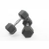Rubber Hex Dumbbell Set with A-Frame Rack (160lb/200lb) - 5-30lb Pair Dumbbells for Home Gym, Non-Slip Grip, Solid Cast Iron & Rubber Coated - 4 of 4