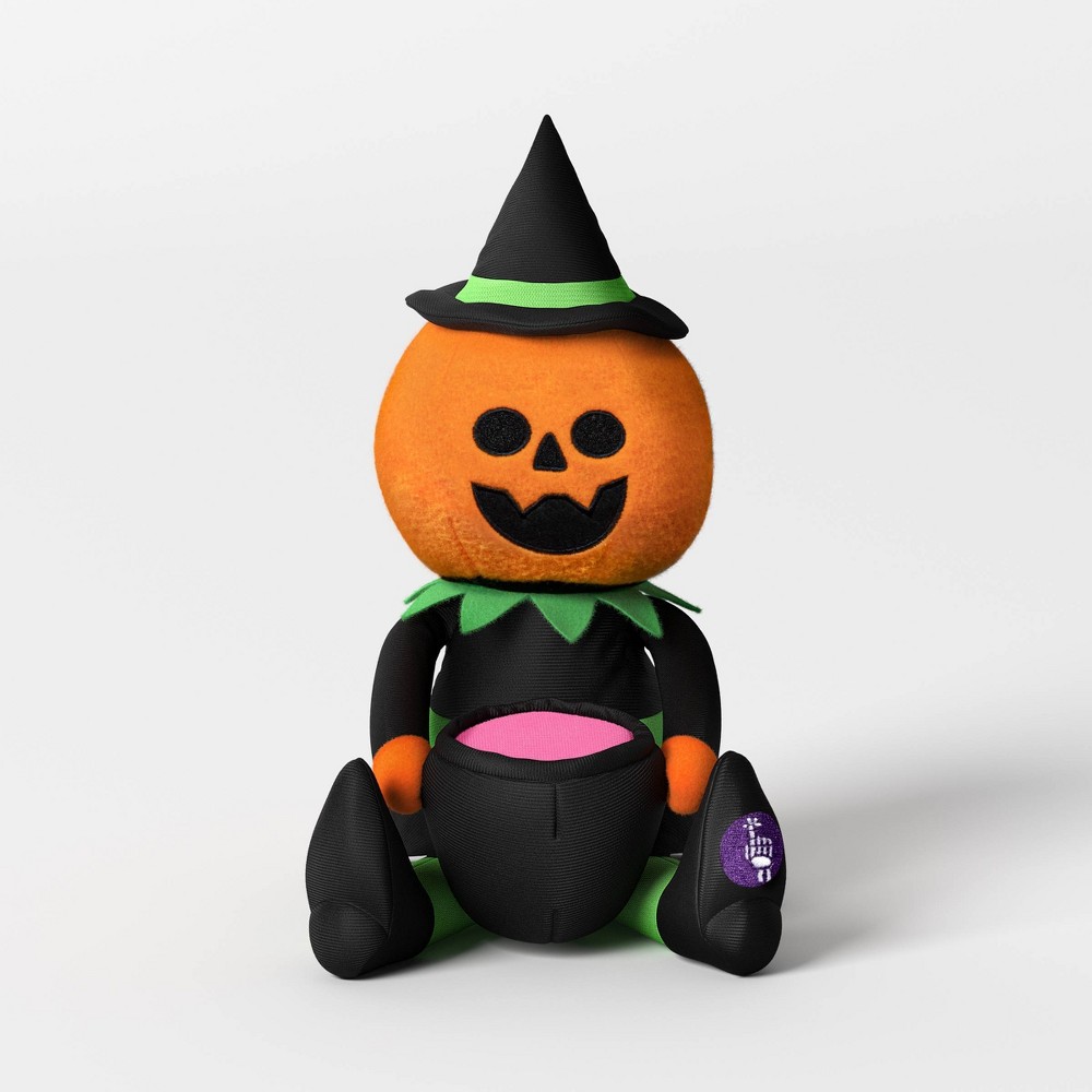 12" Plush Stirring Pumpkin Witch Halloween Decorative Prop - Hyde & EEK! Boutique™