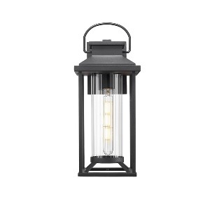 WELLFOR Outdoor Porch Lights Modern Wall Sconce Lantern for House Black - 1 of 4