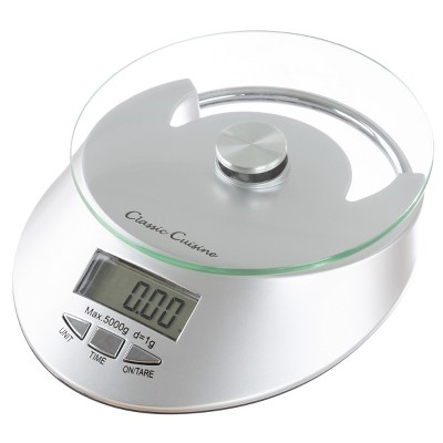 Kitchen Scale-Digital Electronic Food Weighing Appliance, 11LB. or 5000g Capacity-Measure Cooked Portions, Meat, Baking Ingredients by Hastings Home