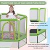 SEVOBAL Trampolines 55" Toddlers Trampoline with Safety Enclosure Net and Balls, Indoor Outdoor Mini Trampoline for Kids, Green, 55"*55"*43" - 3 of 4