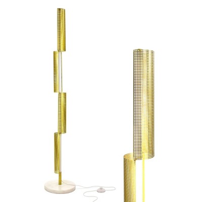 65" Boho Rattan Floor Lamp - 3-Light Dimmable Farmhouse Industrial Lamp