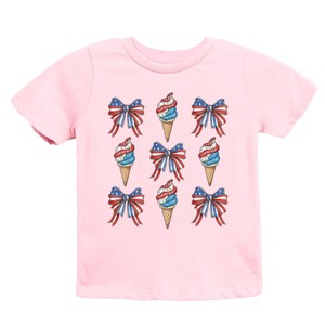 The Juniper Shop Patriotic Ice Cream Stacked Coquette Youth Short Sleeve Tee - 1 of 4