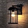 Cianna 9.5" Outdoor Sconce (Set of 2) - PLT4017 - Black - Safavieh - 3 of 4