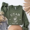 Simply Sage Market Women's Graphic Sweatshirt Embroidered Utah Sego Flower - 3 of 4