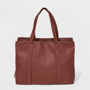 Triple Compartment Tote Handbag - Universal Thread Burgundy, Women
