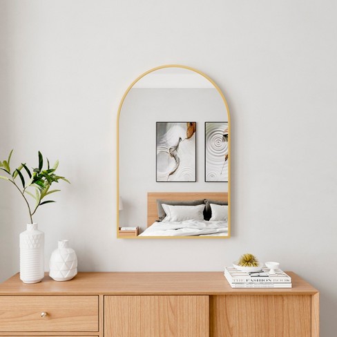 Alani Contemporary 36*24 Arched Wall Mirror,arch-shaped Wall Mirror ...