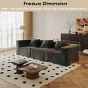 Corduroy Modular Deep-Seat Boneless Sectional Sofa with High-Density Memory Foam and No-Assembly Design - 3 of 4
