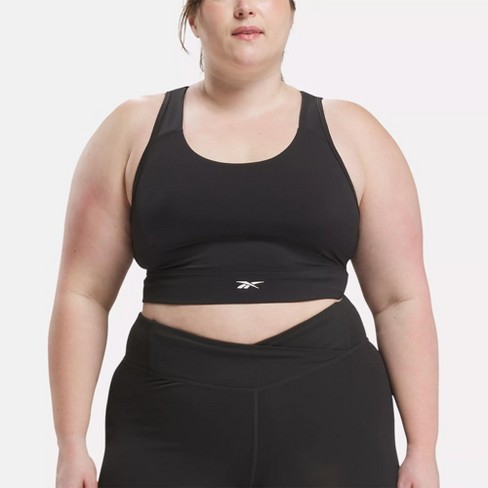 Reebok Running Essentials Sports Bra (Plus Size) Womens 4X Night Black