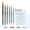 Creative Mark Beste Golden Taklon Round #1 Artist Brush, Professional Watercolor Brushes, For Acrylic Painting, Short Handle, Sharp Edges, Hand-Tied & - 2 of 4