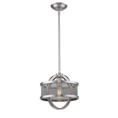 Olympic Gold Mini Pendant Light with Open Frame Design