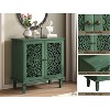 Bella Depot Vintage 2-Door Accent Cabinet, Storage Sideboard with Adjustable Shelf and Solid Wood Legs for Living Room Entryway - 3 of 4