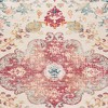 HomeRoots 3' X 5' Ivory Pink And Blue Medallion Distressed Washable Area Rug - 4 of 4