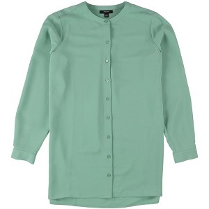 Alfani Womens Solid Button Up Shirt - 1 of 2
